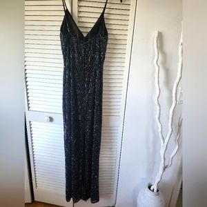 Black Beaded Formal Gown Size M